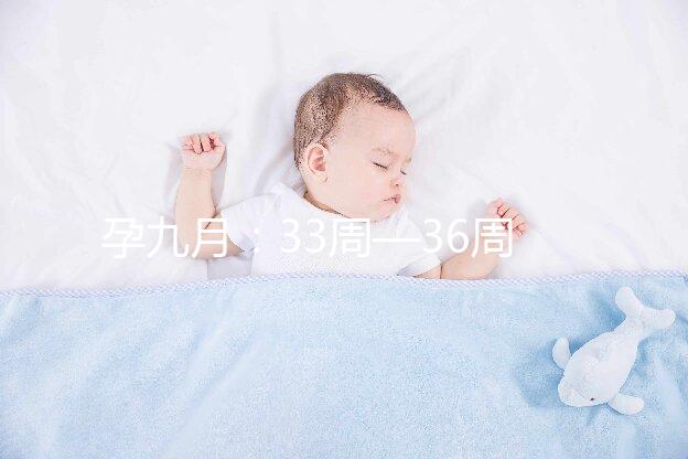 孕九月：33周—36周胎兒和孕婦都有較大的變化